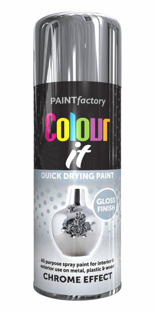 PAINT FACTORY Chrome Effect Spray Paint 220g PAINT FACTORY Chrome Effect Spray Paint 220g